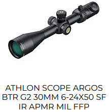 Athlon Scope Argos BTR G2 30mm