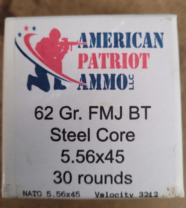 5.56 62 Grain Steel Core 30 Rounds