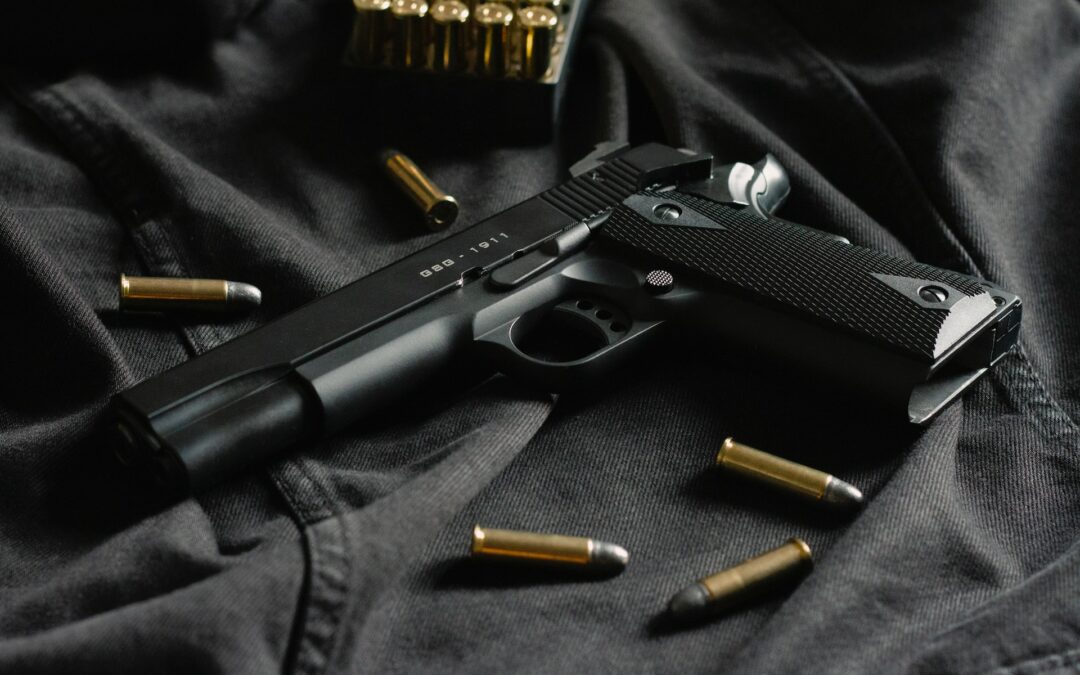 hand gun with ammo